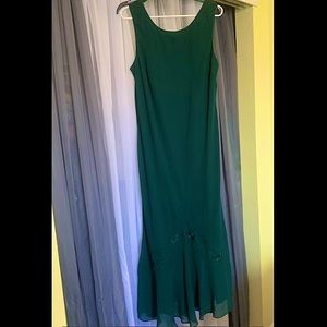 Long Embroidered Formal Gown